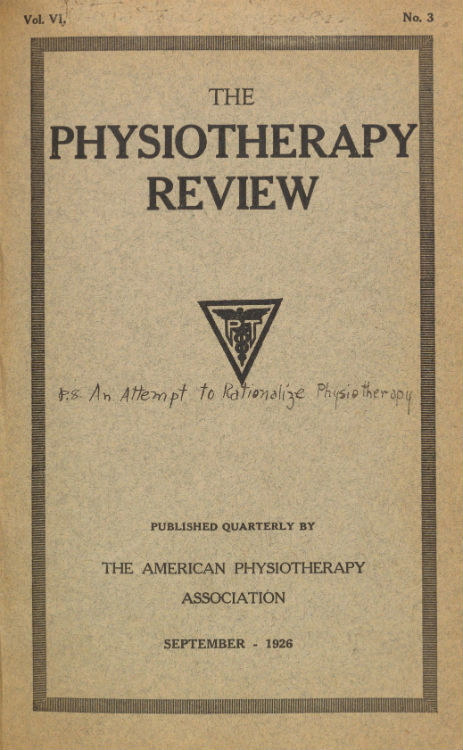 P.T. Review Changes the Name to Physiotherapy Review.